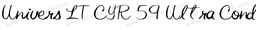 Univers LT CYR 59 Ultra Condensed字体转换